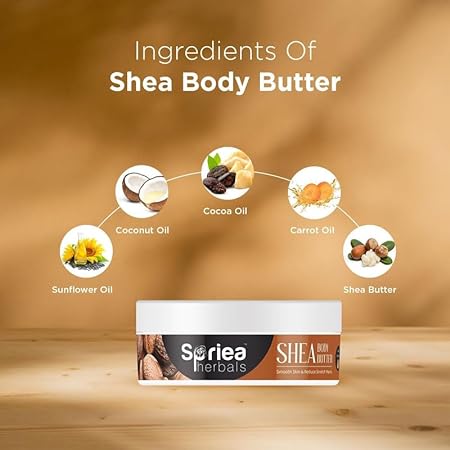 Spriea Herbals Natural Shea Body Butter Cream Ingredients